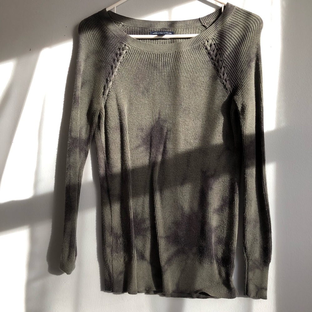 american eagle tie dye sweater